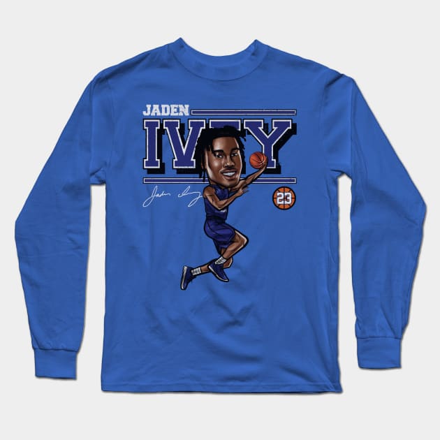 Jaden Ivey Detroit Cartoon Long Sleeve T-Shirt by danlintonpro